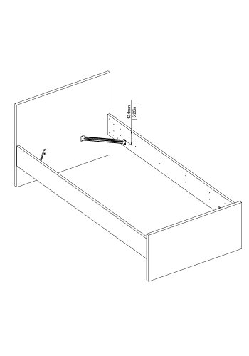 TVILUM Naia S&auml;ngram - Matte Svart (90 x 190 cm)