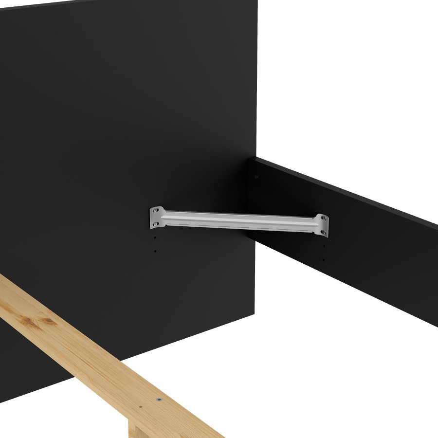 TVILUM Naia sengeramme - matt svart (140x190) 