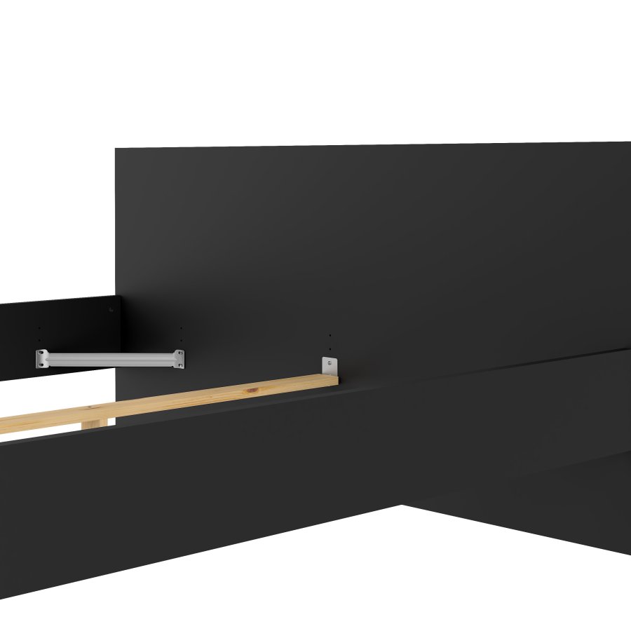 TVILUM Naia S&auml;ngram - Mattsvart (160 x 200 cm)