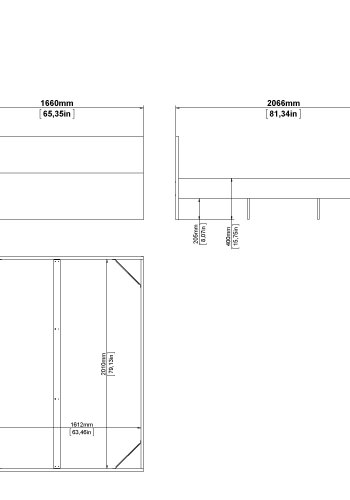 TVILUM Naia S&auml;ngram - Mattsvart (160 x 200 cm)