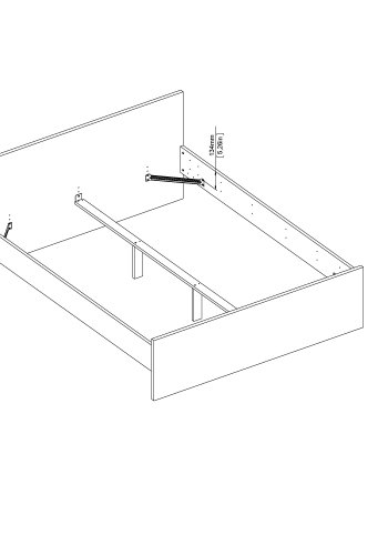 TVILUM Naia S&auml;ngram - Mattsvart (160 x 200 cm)