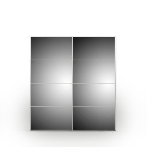 TVILUM Verona Skyded�rsskab - hvid/spejlglas, m. 2 skyded�re 