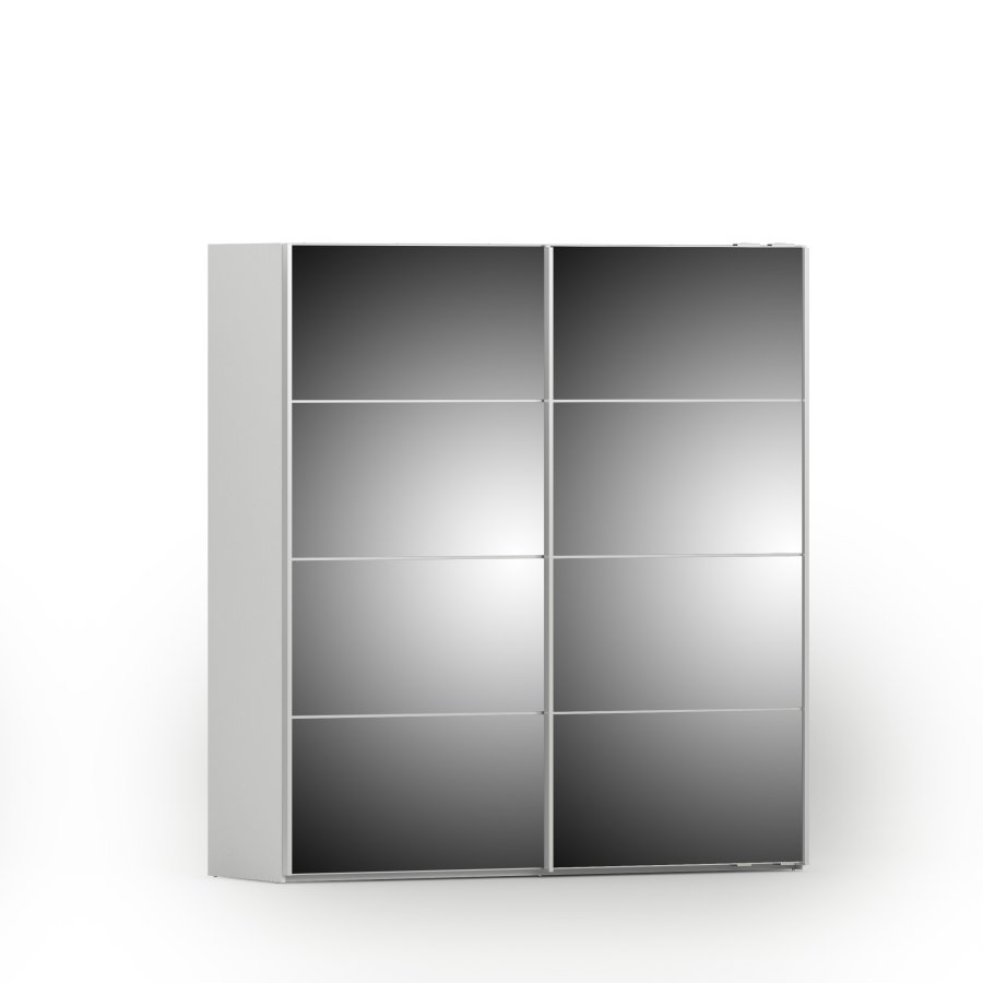 TVILUM Verona Skyded�rsskab - hvid/spejlglas, m. 2 skyded�re 