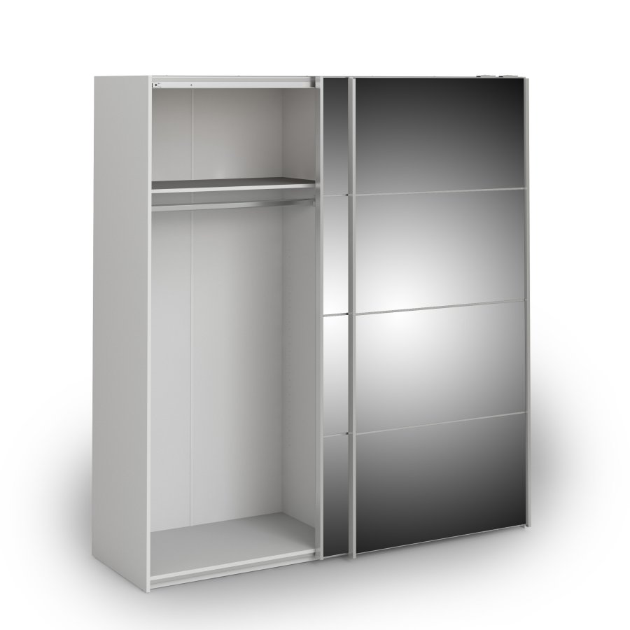 TVILUM Verona Skyded�rsskab - hvid/spejlglas, m. 2 skyded�re 