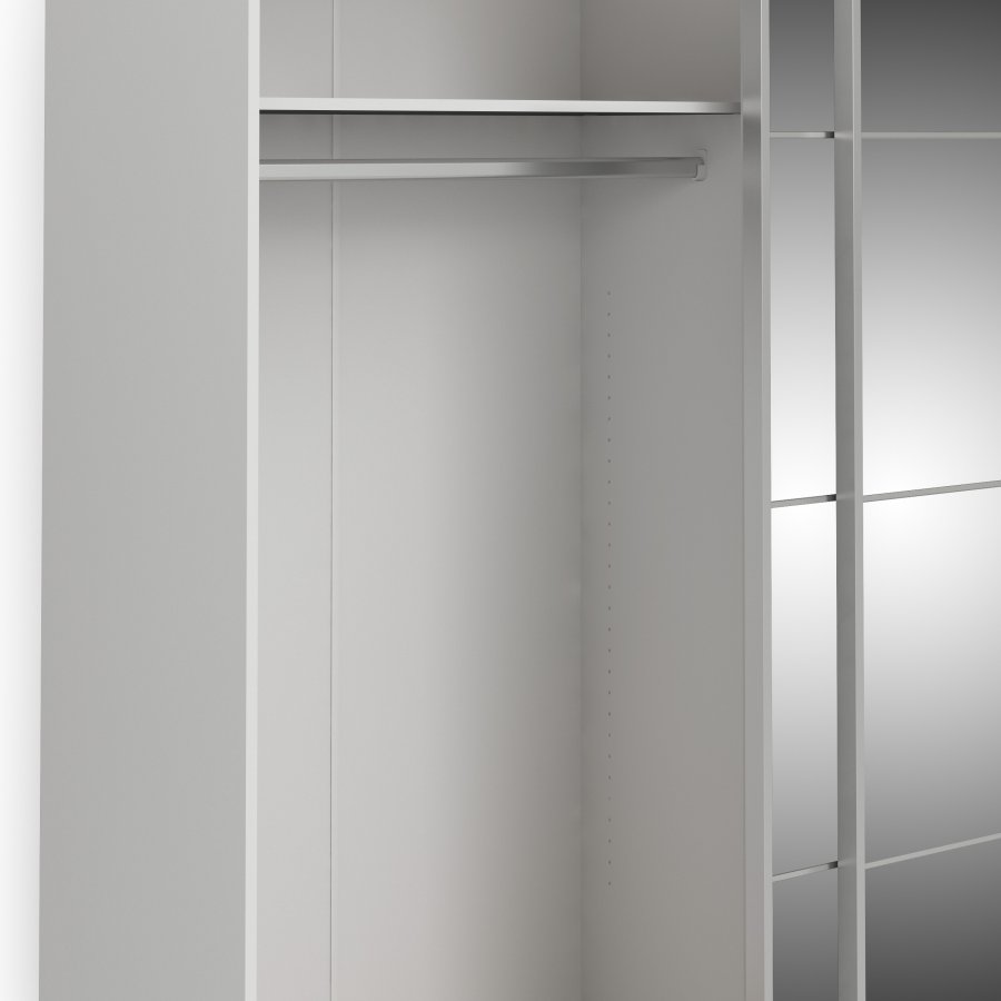 TVILUM Verona Skyded�rsskab - hvid/spejlglas, m. 2 skyded�re 