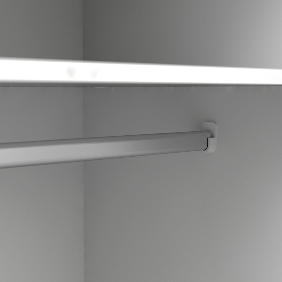 TVILUM Delta garderobeskab - hvid/egetr�sstruktur, m. 3 l�ger og 3 skuffer