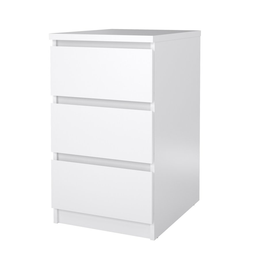 TVILUM Naia byr� - vit h&ouml;gglans, med 3 l�dor