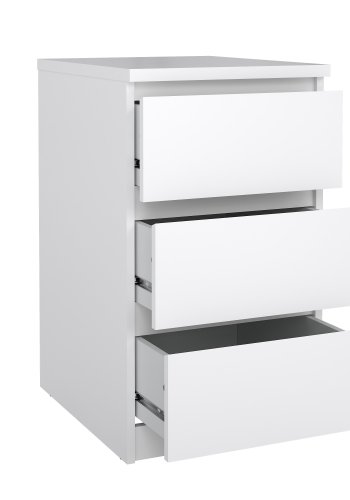 TVILUM Naia Kommode - wei� Hochglanz, m. 3 Schubladen 