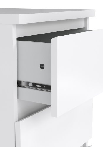 TVILUM Naia Kommode - wei� Hochglanz, m. 3 Schubladen 