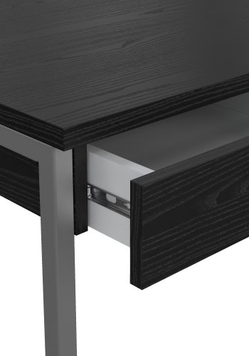 TVILUM Function Plus skrivebord - sort ask, m. 3 skuffer 