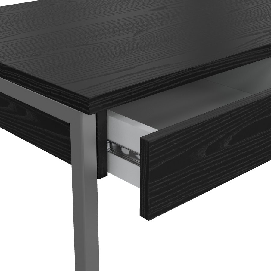 TVILUM Function Plus skrivebord - svart ask, m. 3 skuffer 