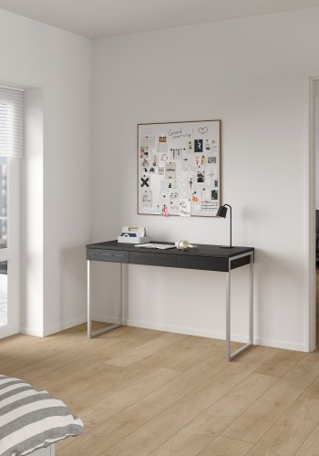 TVILUM Function Plus skrivebord - svart ask, m. 3 skuffer 