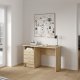 TVILUM Function Plus skrivebord - eikestruktur, m. 3 skuffer 