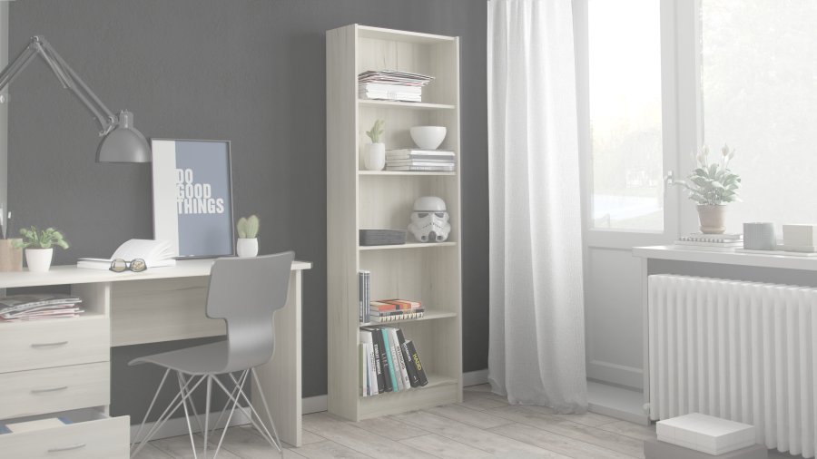 TVILUM Function Plus skrivebord - eikestruktur, m. 3 skuffer 