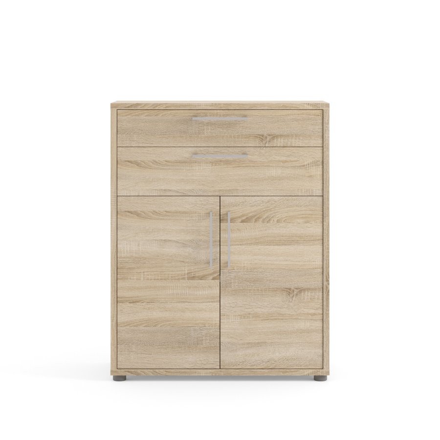 TVILUM Prima kontorkommode - eikestruktur, m. 2 d�rer og 2 skuffer 