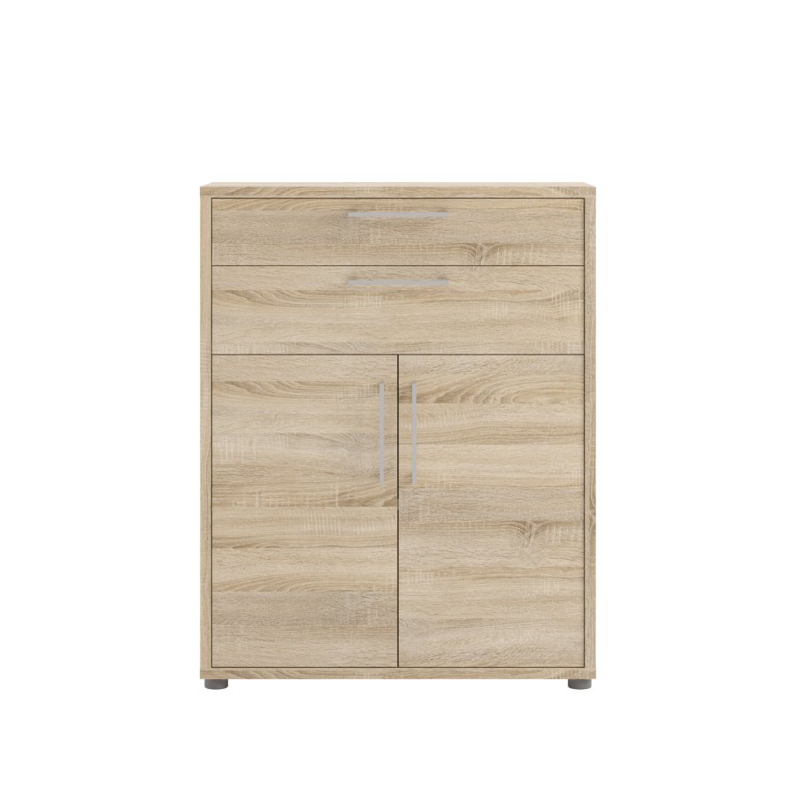 TVILUM Prima kontorkommode - eikestruktur, m. 2 d�rer og 2 skuffer 