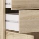 TVILUM Prima kontorkommode - eikestruktur, m. 2 d�rer og 2 skuffer 