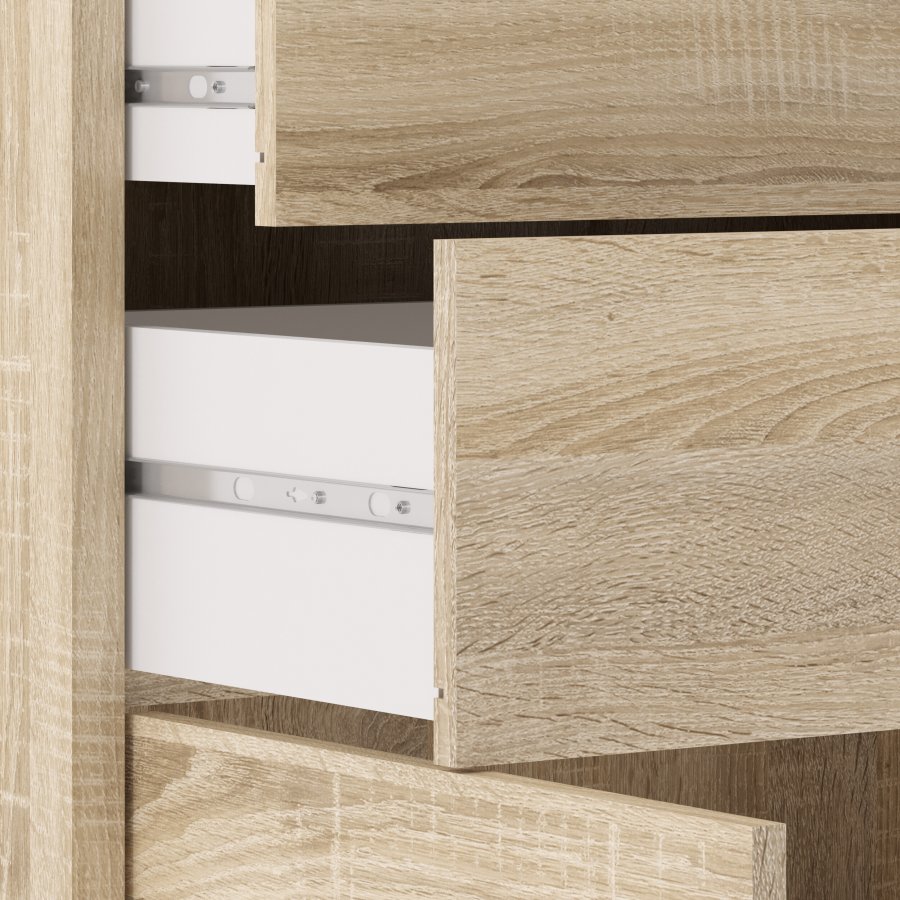 TVILUM Prima kontorkommode - eikestruktur, m. 2 d�rer og 2 skuffer 