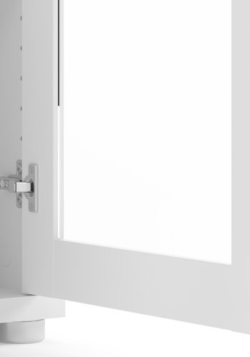 TVILUM Prima kontorreol - hvid/klart glas, m. 2 l�ger 