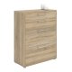 TVILUM Prima kontorkommode - eikestruktur, m. 4 skuffer 