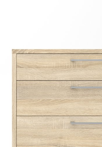 TVILUM Prima kontorkommode - eikestruktur, m. 4 skuffer 