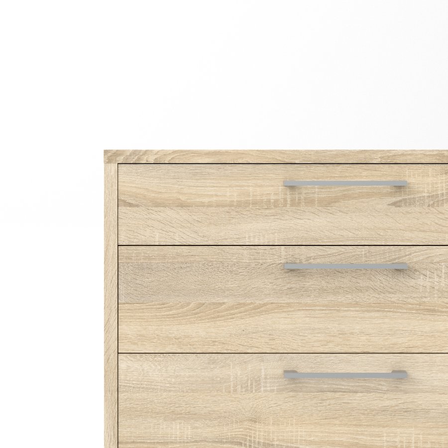 TVILUM Prima kontorkommode - eikestruktur, m. 4 skuffer 