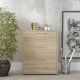 TVILUM Prima kontorkommode - eikestruktur, m. 4 skuffer 