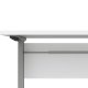 TVILUM Prima hevet senkebord - hvit/s�lvgr� st�l (150x80)