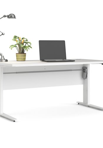 TVILUM Prima H&ouml;j- och S&auml;nkbart Bord - Vit (150 x 80 cm)