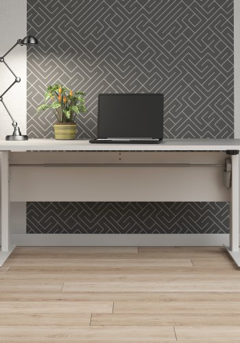 TVILUM Prima H&ouml;j- och S&auml;nkbart Bord - Vit (150 x 80 cm)