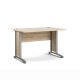 TVILUM Prima skrivebord - eikestruktur/s�lvgr� st�l