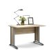 TVILUM Prima skrivebord - eikestruktur/s�lvgr� st�l