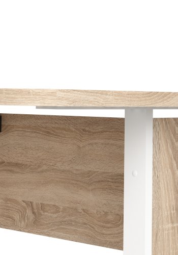 TVILUM Prima hj�rnepult - eikestruktur, m. 3 skuffer 