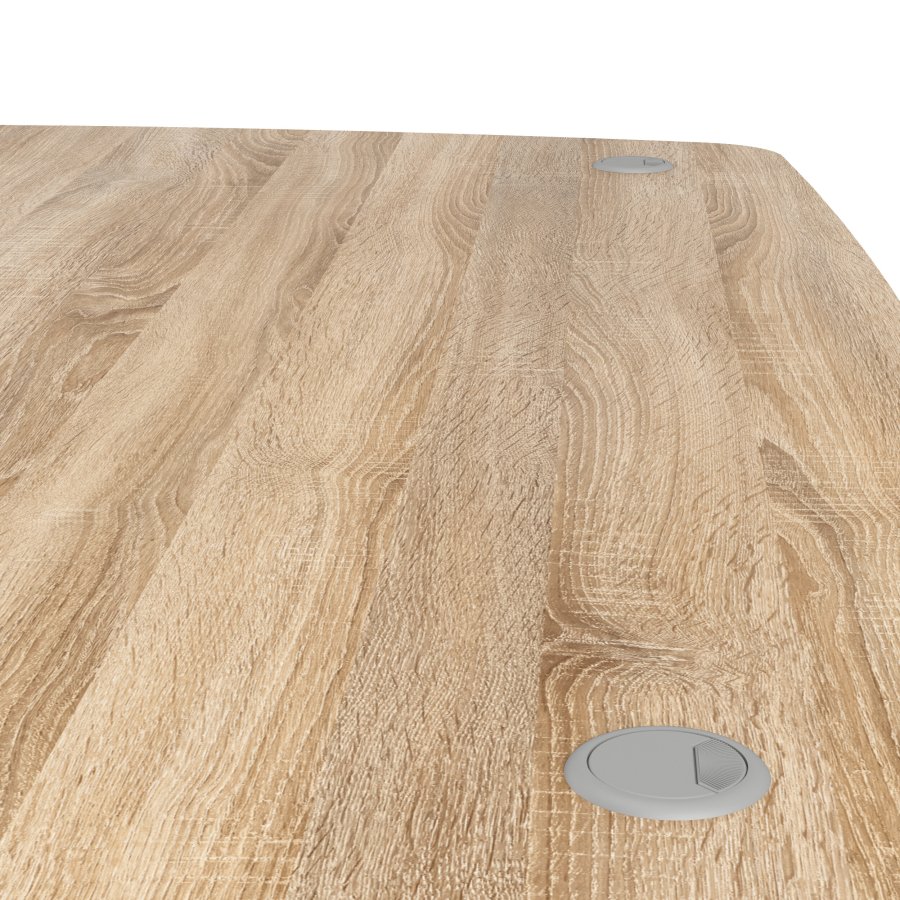 TVILUM Prima hj�rnepult - eikestruktur, m. 3 skuffer 