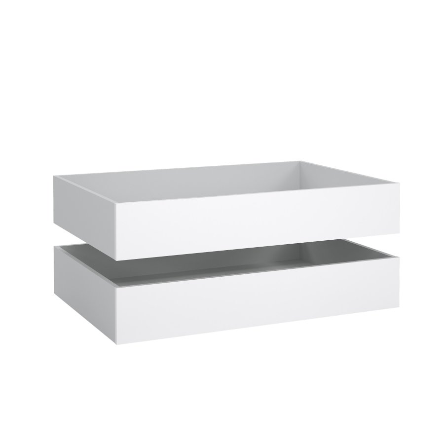 TVILUM Naia sengeskuffe - hvid h�jglans, 2 stk, 100 cm