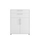 TVILUM Prima kontorkommode - hvitt tre, m. 2 d�rer og 2 skuffer 