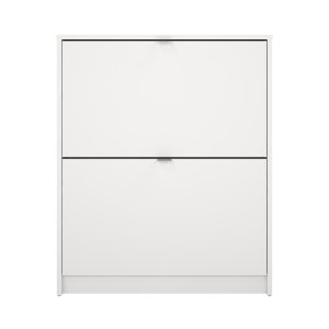 TVILUM Shoes skoskab - hvid tr�, m. 2 klapl�ger 