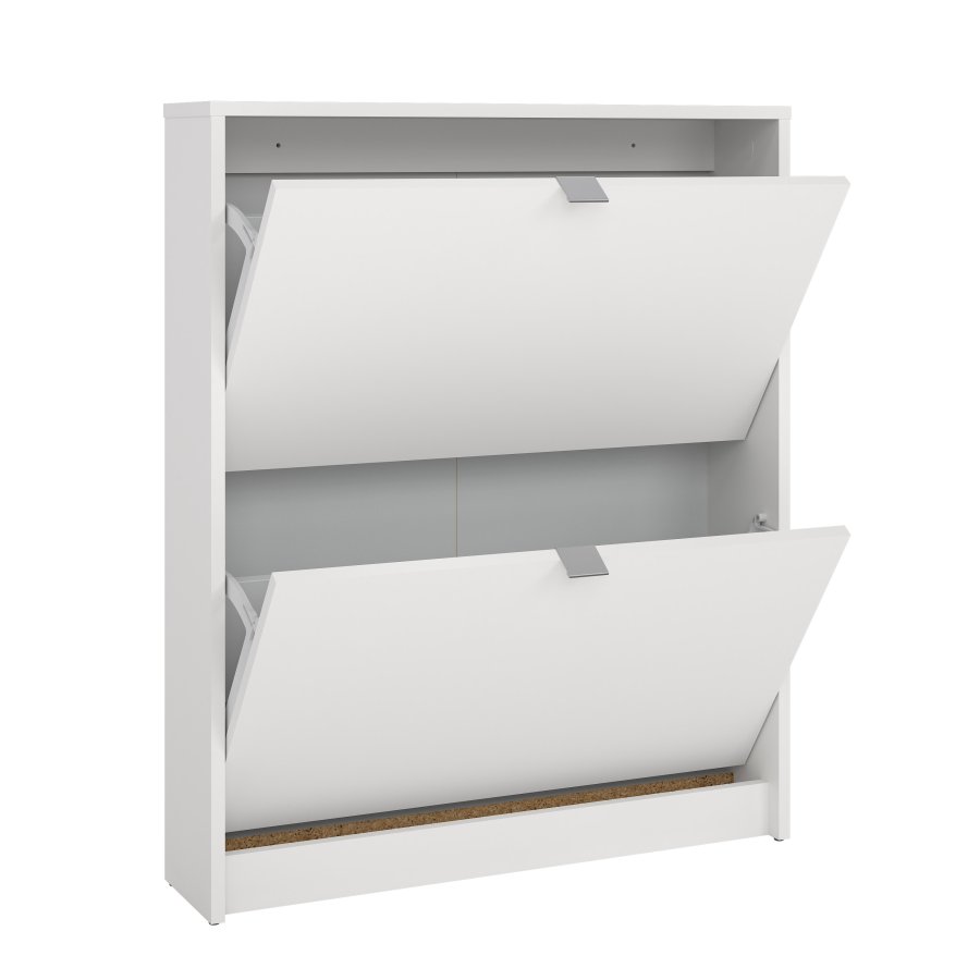 TVILUM Shoes skosk�p - vitt tr�, med 2 vikd�rrar