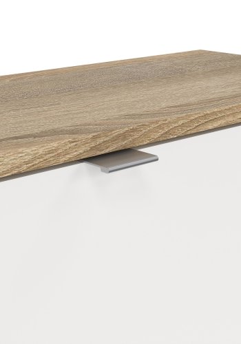 TVILUM Shoes skoskab - natur/hvid tr�, med 3 klapl�ger og 2 rum