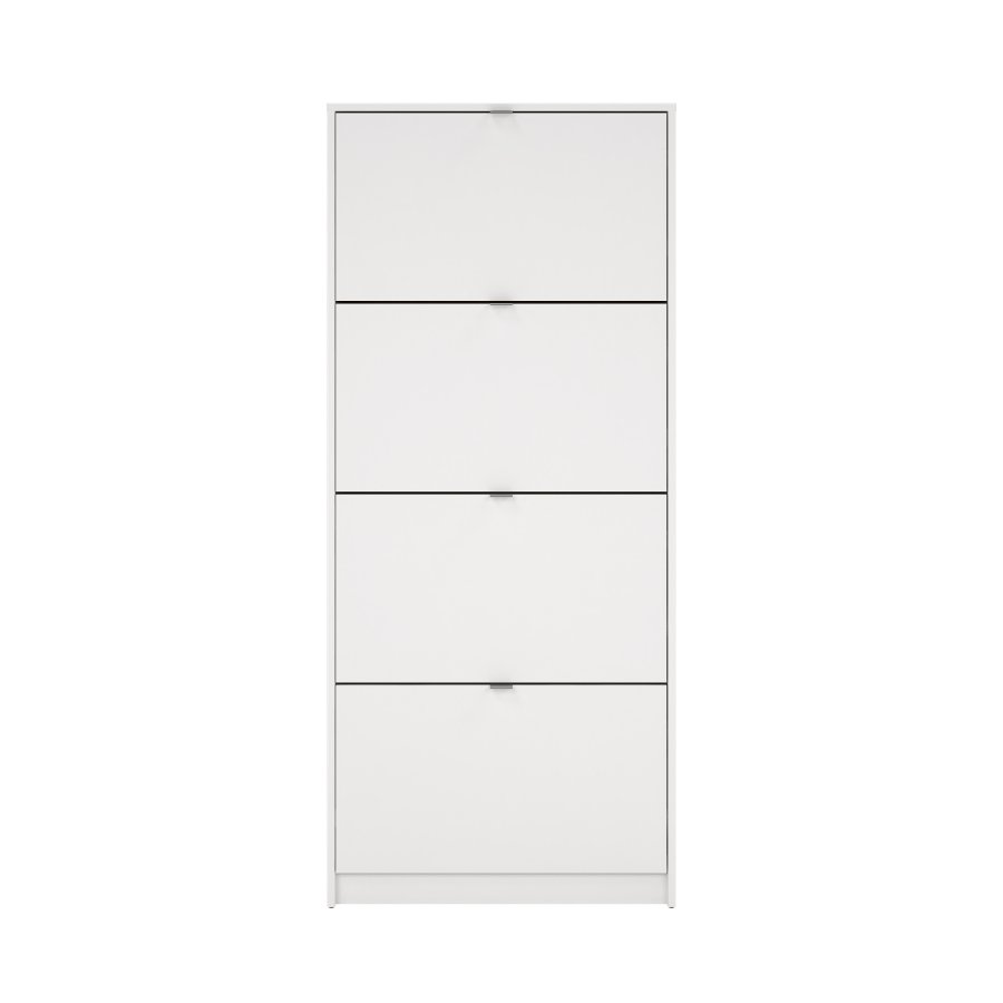 TVILUM Shoe Skosk�p - Vitt Tr&auml;, med 4 Vikd&ouml;rrar och 2 Fack