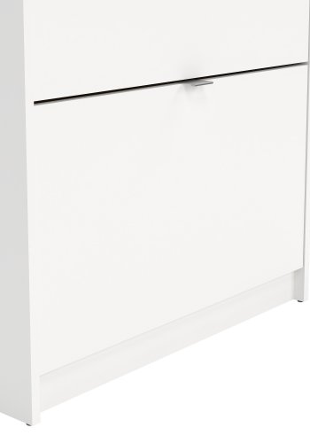 TVILUM Shoes skoskab - hvid tr�, m. 4 klapl�ger og 2 rum