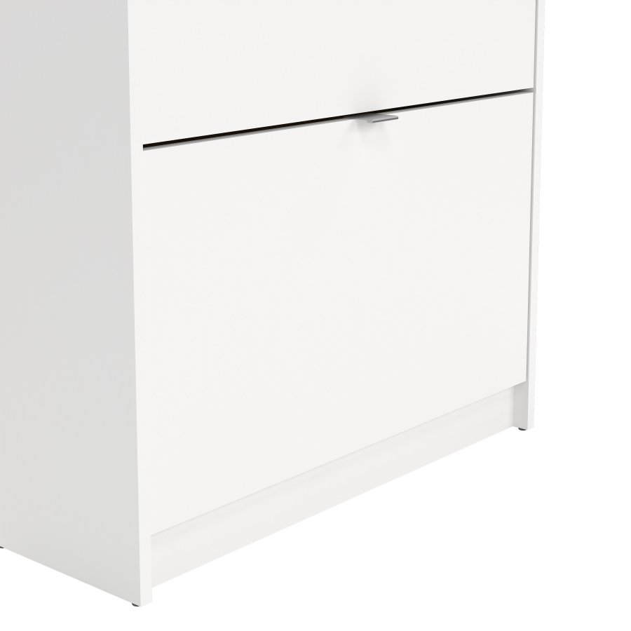 TVILUM Shoe Skosk�p - Vitt Tr&auml;, med 4 Vikd&ouml;rrar och 2 Fack