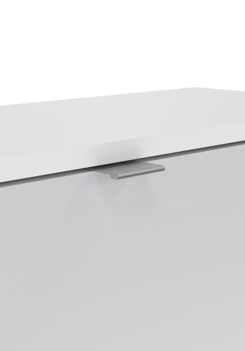 TVILUM Shoes skoskab - hvid/glas tr�/spejlglas, m. 4 spejl klapl�ger og 2 rum 