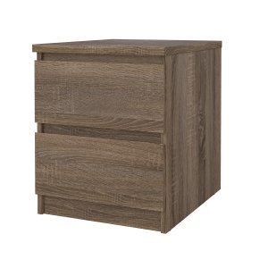 TWILUM Naia nattbord - tr�ffel naturlig tre, m. 2 skuffer