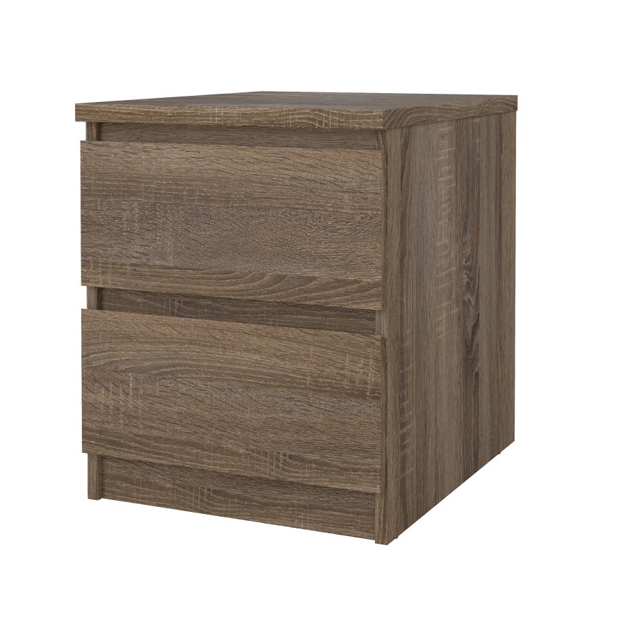 TWILUM Naia nattbord - tr�ffel naturlig tre, m. 2 skuffer