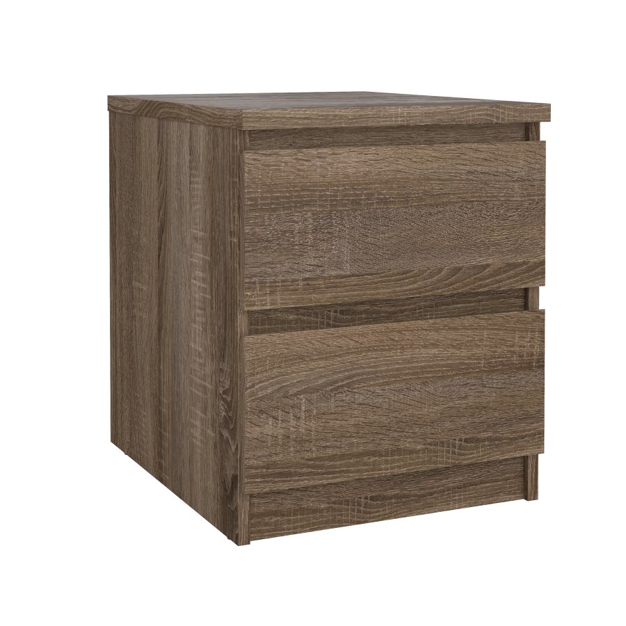 TWILUM Naia nattbord - tr�ffel naturlig tre, m. 2 skuffer