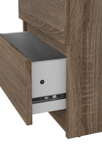 TWILUM Naia nattbord - tr�ffel naturlig tre, m. 2 skuffer