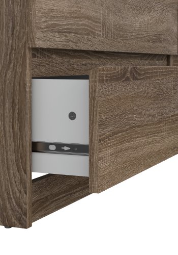 TVILUM Naia kommode - tr�ffel natur tr�, m. 6 skuffer