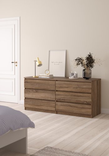 TVILUM Naia Byr� - Tryffel Naturligt Tr&auml;, med 6 L�dor