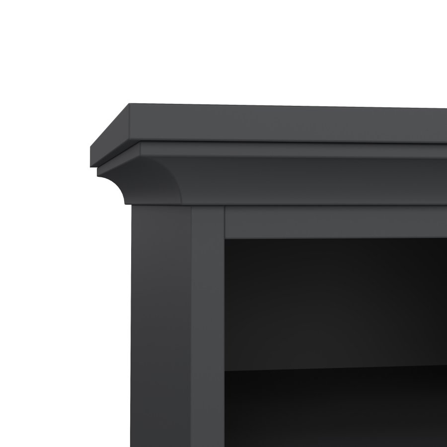 TVILUM Paris Nachttisch - graues Holz, mit 2 Schubladen und 1 Fach